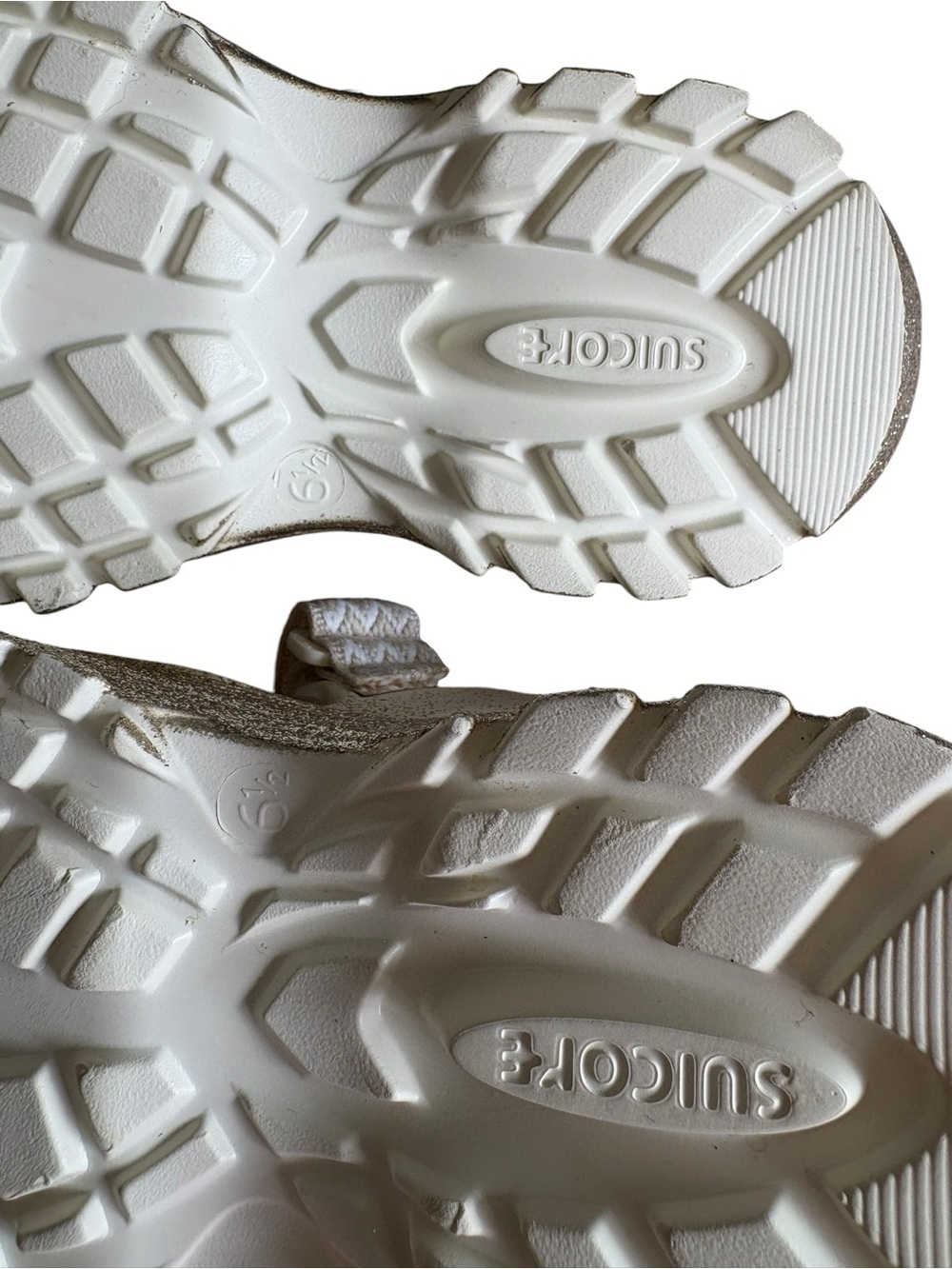 Lanvin x Suicoke Wake Curb X Sandals Cream Gold Glitter EU 39.5 / Fits US 8 - Picture 6 of 8